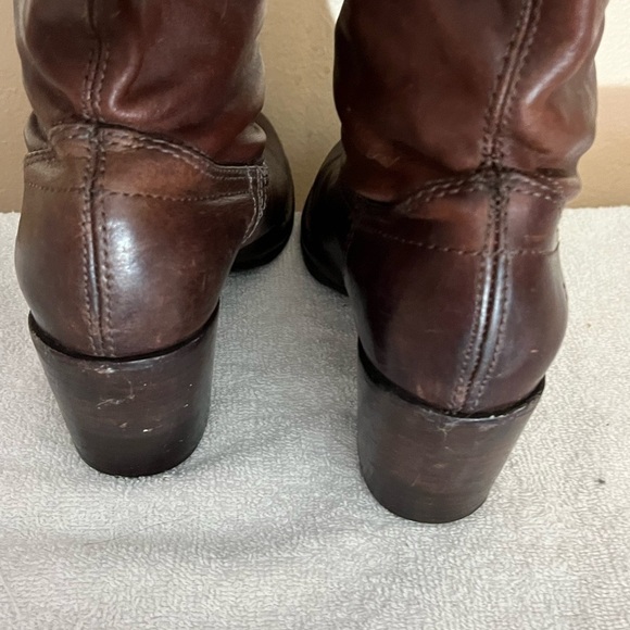 Frye Lucinde Brown Tall Boots Sz 7 - Picture 8 of 10